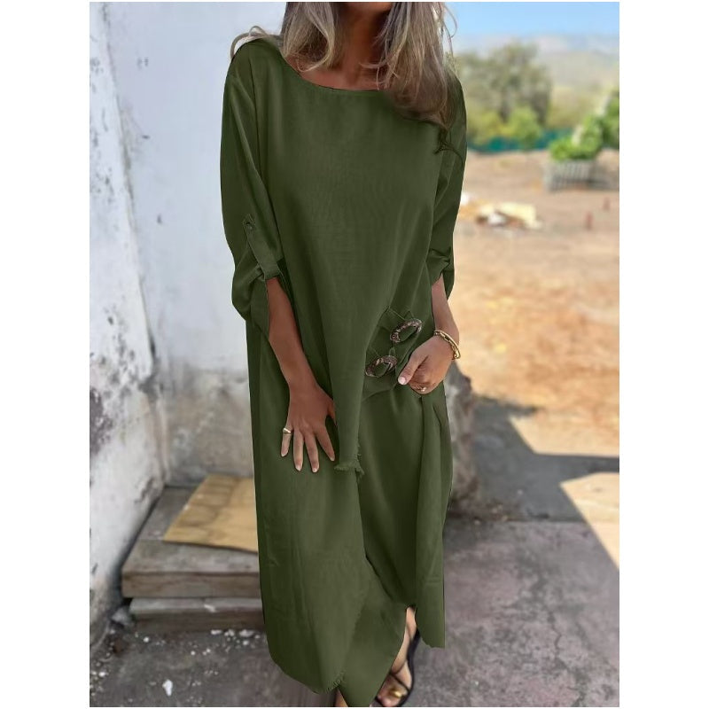 Women’s Comfortable Two-Piece Dress And Pants Set